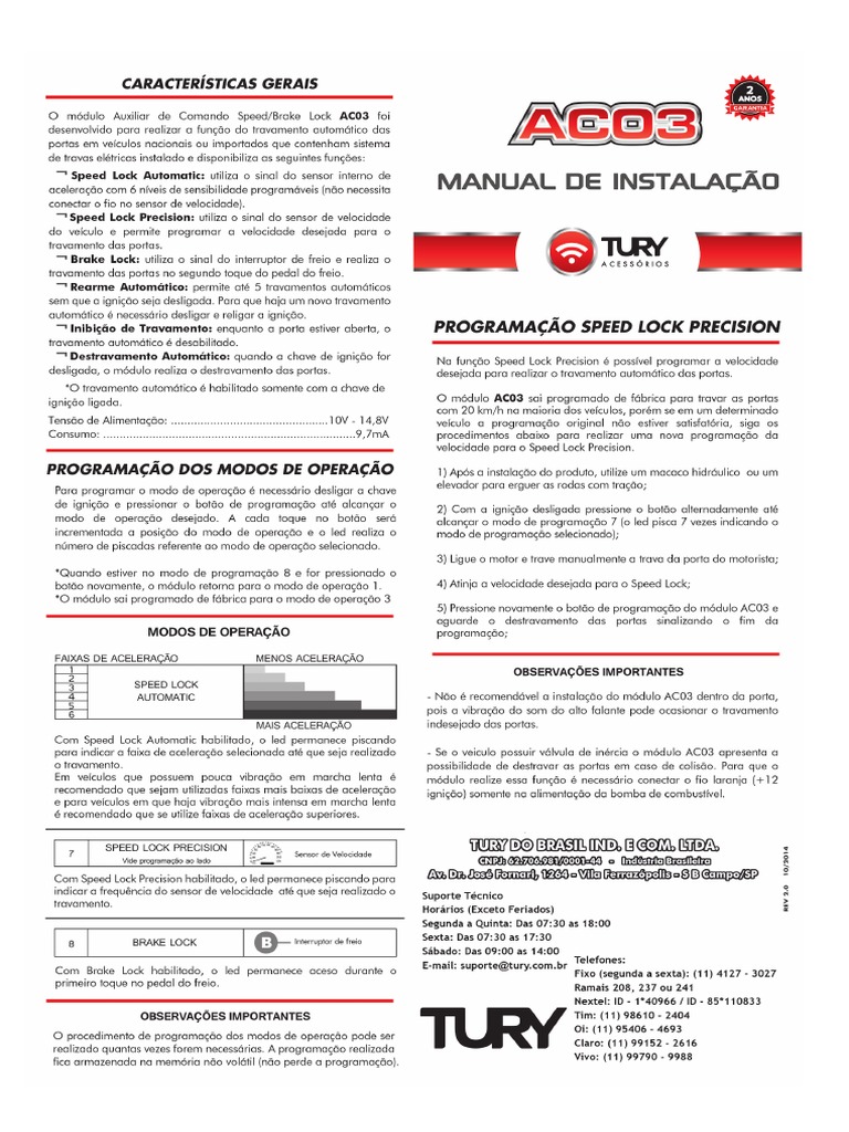 Manual Tury AC03 WEB Rev2 | PDF