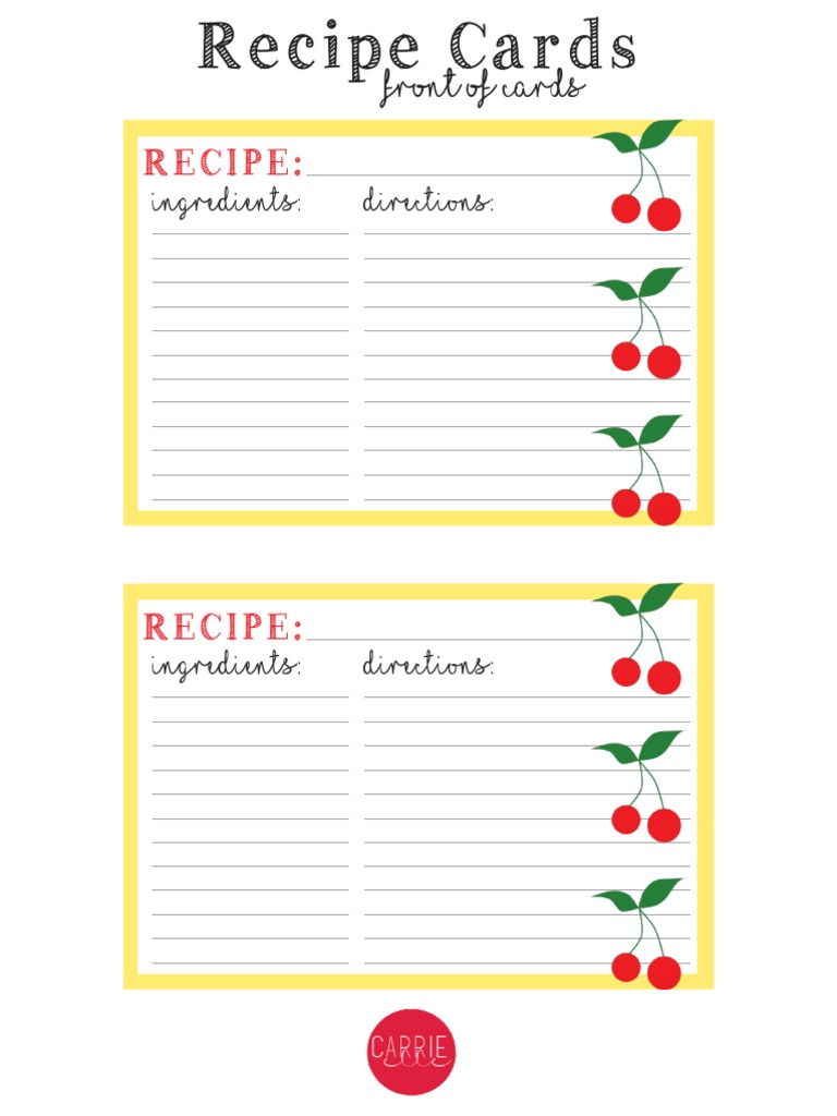 Recipe Cards for Home Cooks | PDF | Cooking, Food & Wine