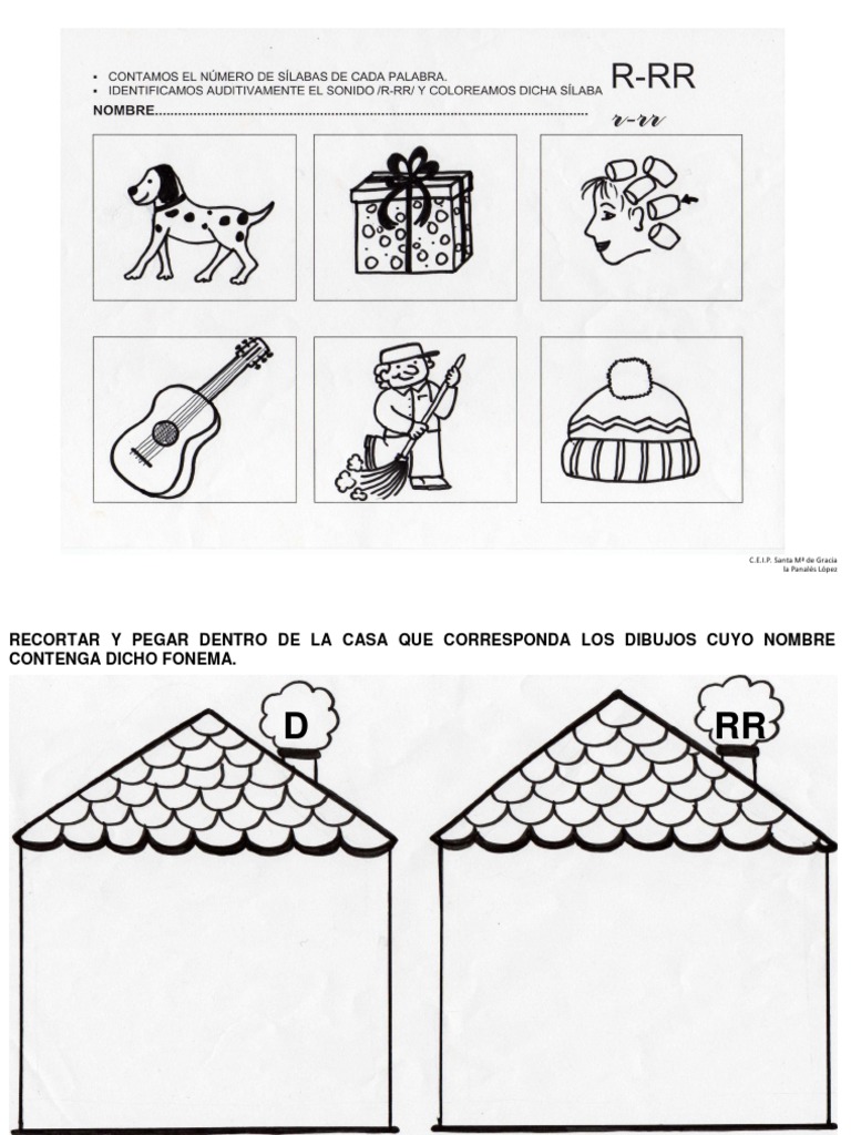 Actividades para el fonema R y RR | PDF