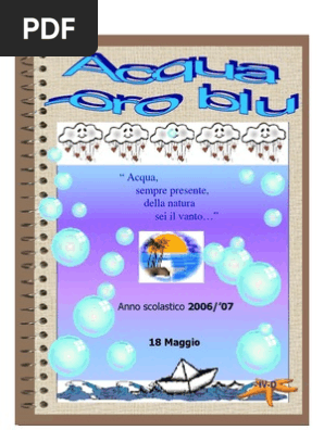 Raccolta Di Poesie Sull Acqua Scritte Dagli Alunni Della Scuola Primaria