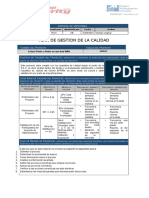 Plan de Gestión de La Calidad