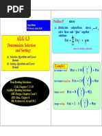 Deterministic Selection and Sorting:: Problem P