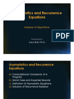 Asymptotics and Recurrence Equations: Analysis of Algorithms