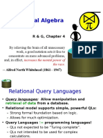 Relational Algebra: R & G, Chapter 4