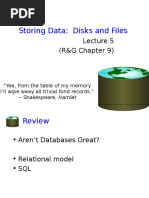 Storing Data: Disks and Files: (R&G Chapter 9)