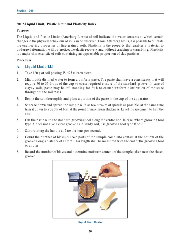 Atterberg Limits Materials Applied And Interdisciplinary Physics