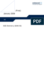 Unit 6B Jan 2009 MS Chemistry Edexcel