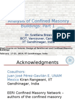 Analysis of Confined Masonry Buildings: Part 1: Dr. Svetlana Brzev BCIT, Vancouver, Canada IIT Gandhinagar, India