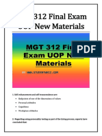 MGT 312 Final Exam UOP New Materials