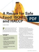 A Recipe for Safe Food-IsO-22000 and HACCP
