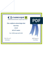 Concept2 2010 Season Certificate