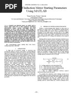 Calculation of Induction Motor Starting Parameters Using Matlab