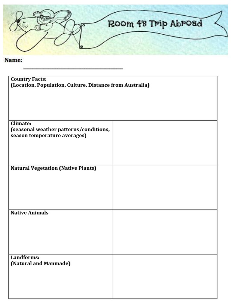 Geography Fact Sheet PDF