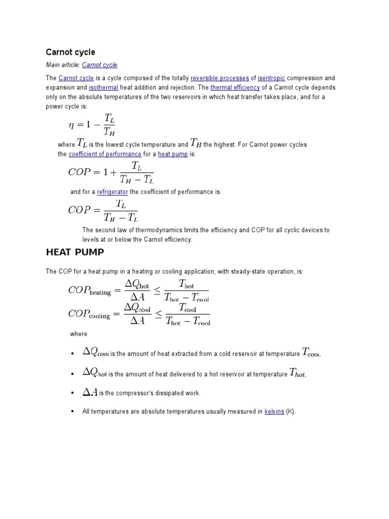 Understanding the Carnot Cycle Efficiency | PDF | Science & Mathematics ...