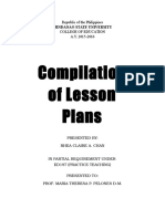 Compilation of Lesson Plans: Republic of The Philippines College of Education A.Y. 2015-2016