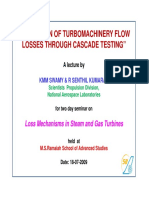 Estimation of Turbomachinery Losses Through Cascade Testing