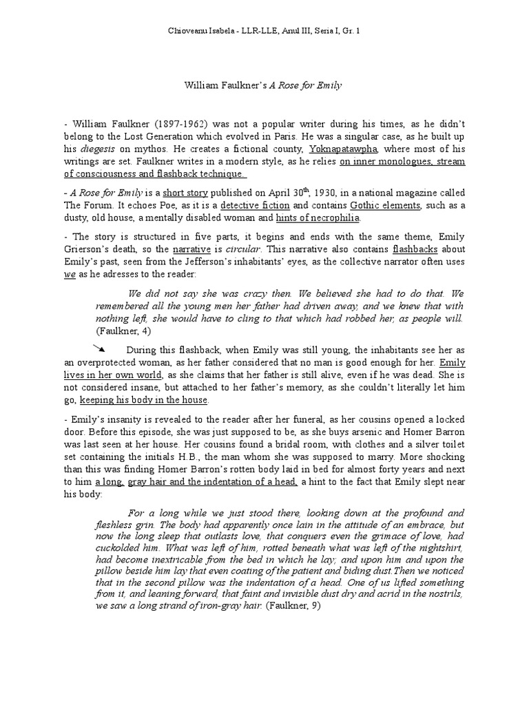 A Rose for Emily Fiction & Literature