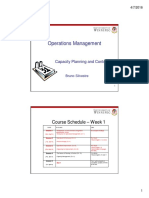 Operations Management: Capacity Planning and Control