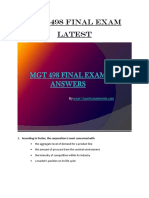 UOP MGT 498 Final Exam Latest Assignment