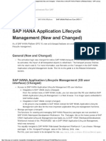 SAP HANA Application Lifecycle Management (New and Changed) PDF