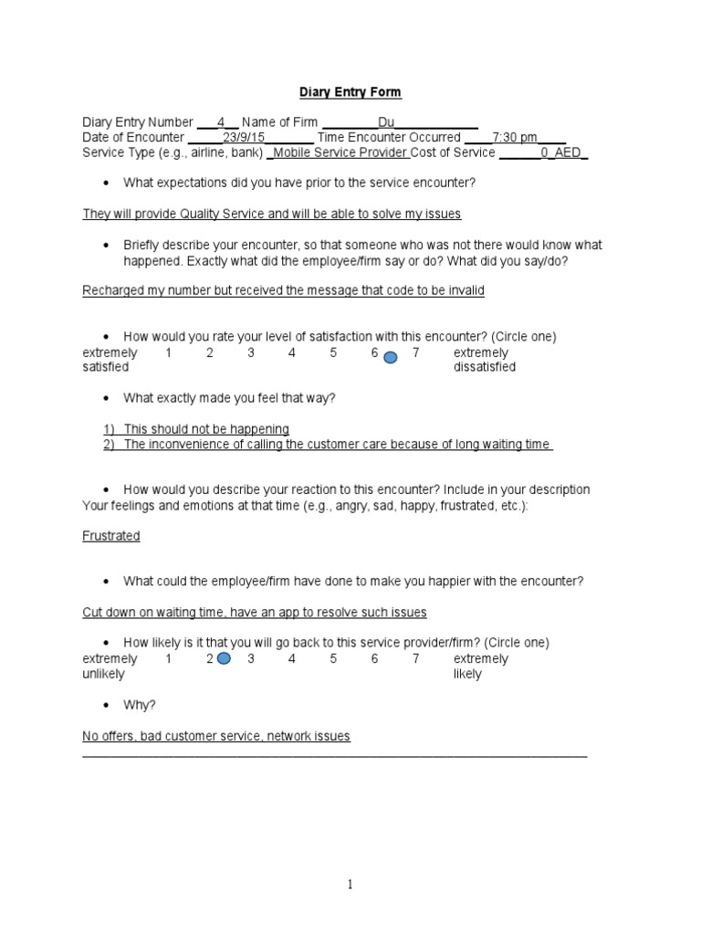 Diary Entry Form 4 PDF