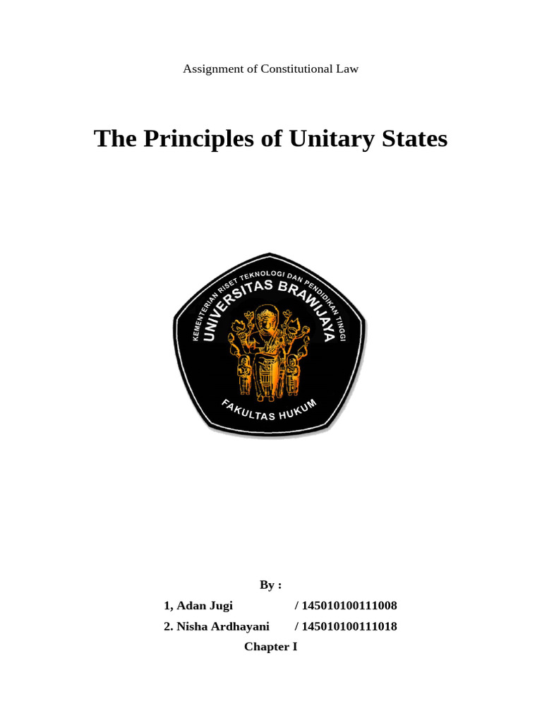 Principles of Indonesia's Unitary State | PDF | Decentralization ...