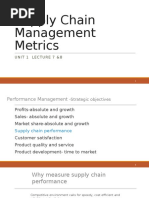 Unit 1 Lectures 78 Supply Chain Management Metrics