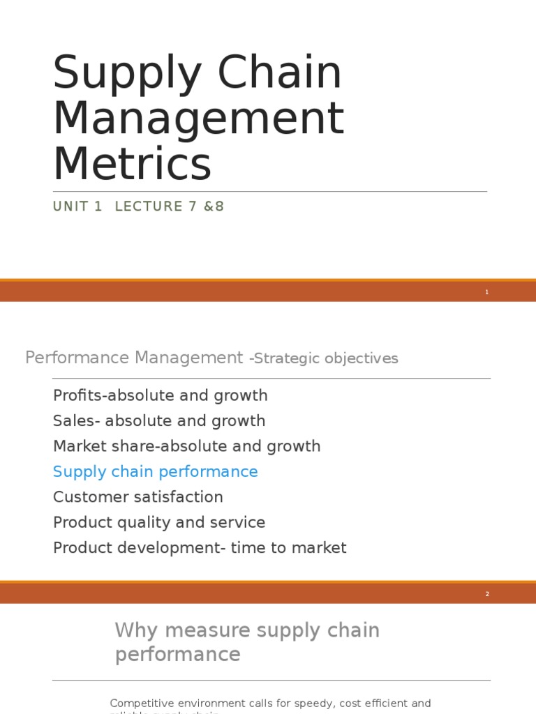 Supply Chain Performance Metrics Overview | PDF | Strategic Management ...