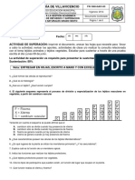 Actividad de Refuerzo Grado Sexto de 2014 PDF