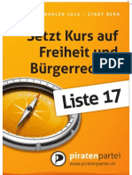 Piratenpartei - Grosser Rat Bern 2010 - Plakate A3