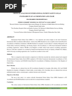 Critical Analysis of International Patient Safety Golas Standards in Jci Accreditation and Cbahi Standards For Hospitals