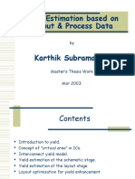 Yield Estimation Based On Layout & Process Data