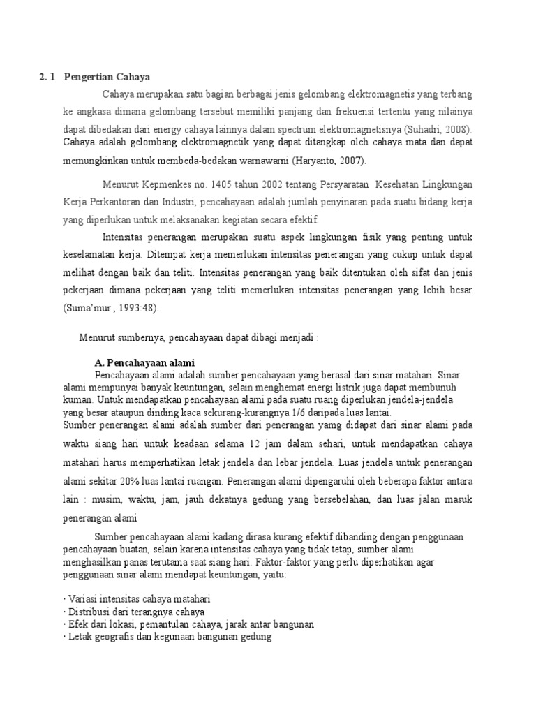 Konsep Dasar Teori Pencahayaan Pdf