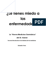 ¿Le Tienes Miedo A Las Enfermedades La Nueva Medicina Germanica Del DR Hamer