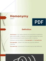 Homonymy