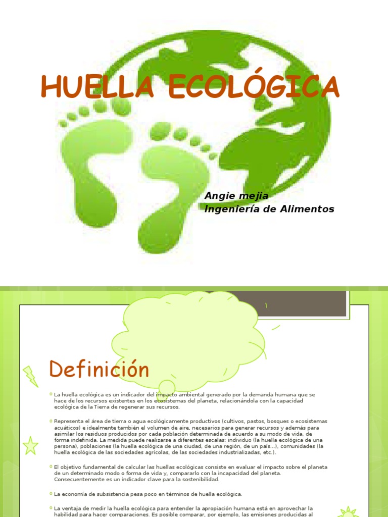 Definición y cálculo de la huella ecológica | PDF | Ciencia y matemáticas