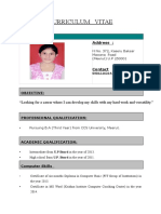 Curriculum Vitae: Asha Rani