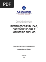 INSTITUIÇÕES PÚBLICAS, CONTROLE SOCIAL E MINISTÉRIO PÚBLICO