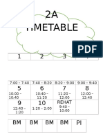 2a Timetable