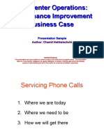 Call Center Operations Improvement Business Case Sample Presentation