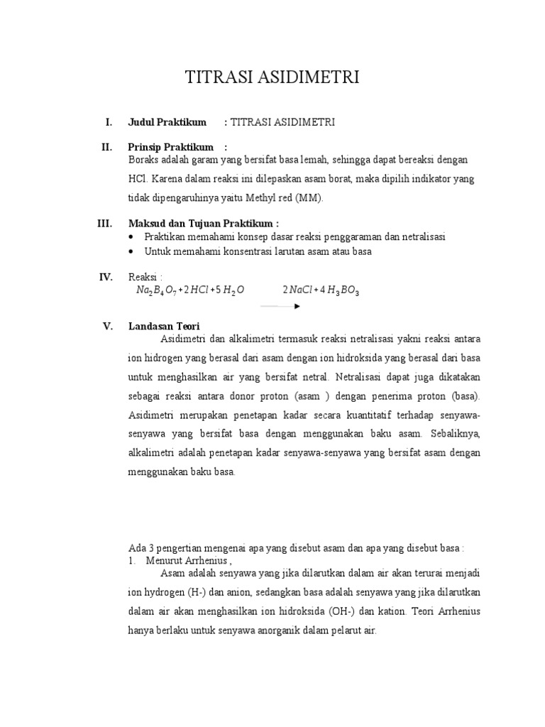 Titrasi Asidimetri