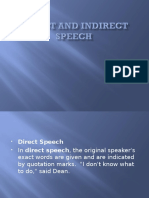 Direct and Indirect Speech Rules