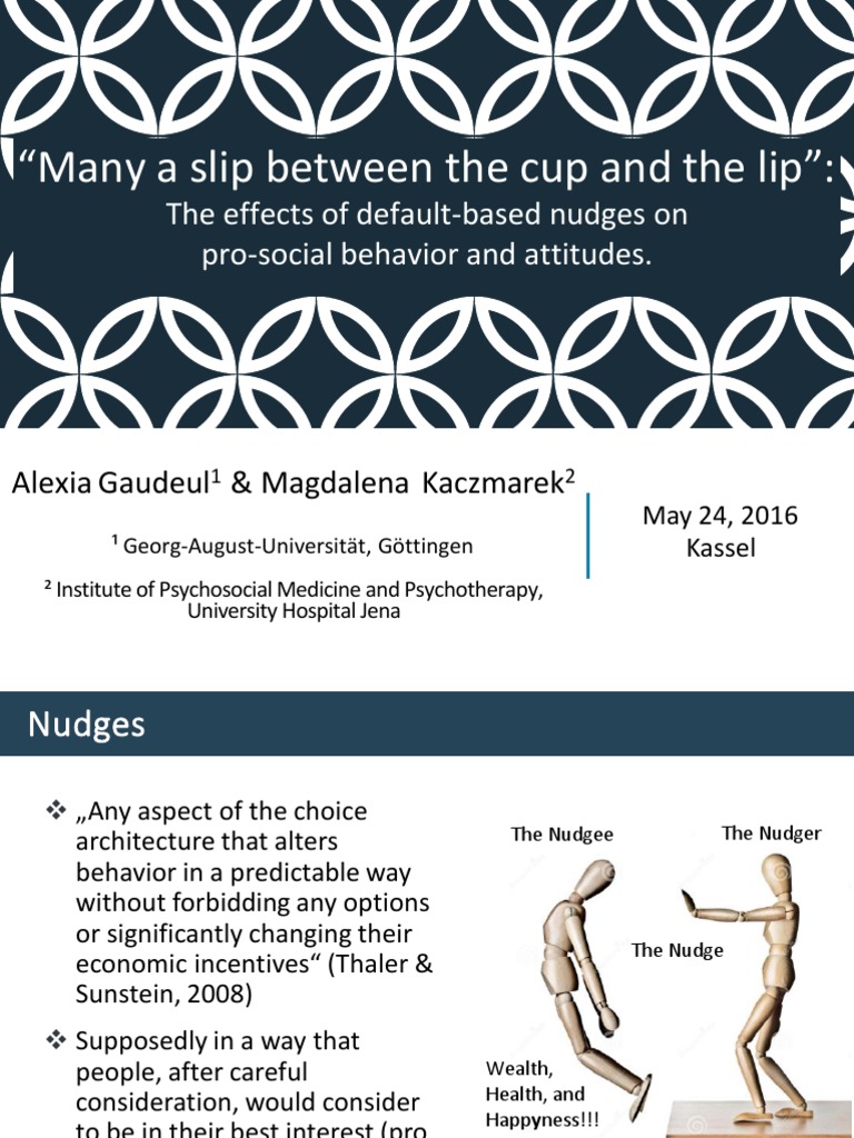 “Many a slip between the cup and the lip” The effects of defaultbased