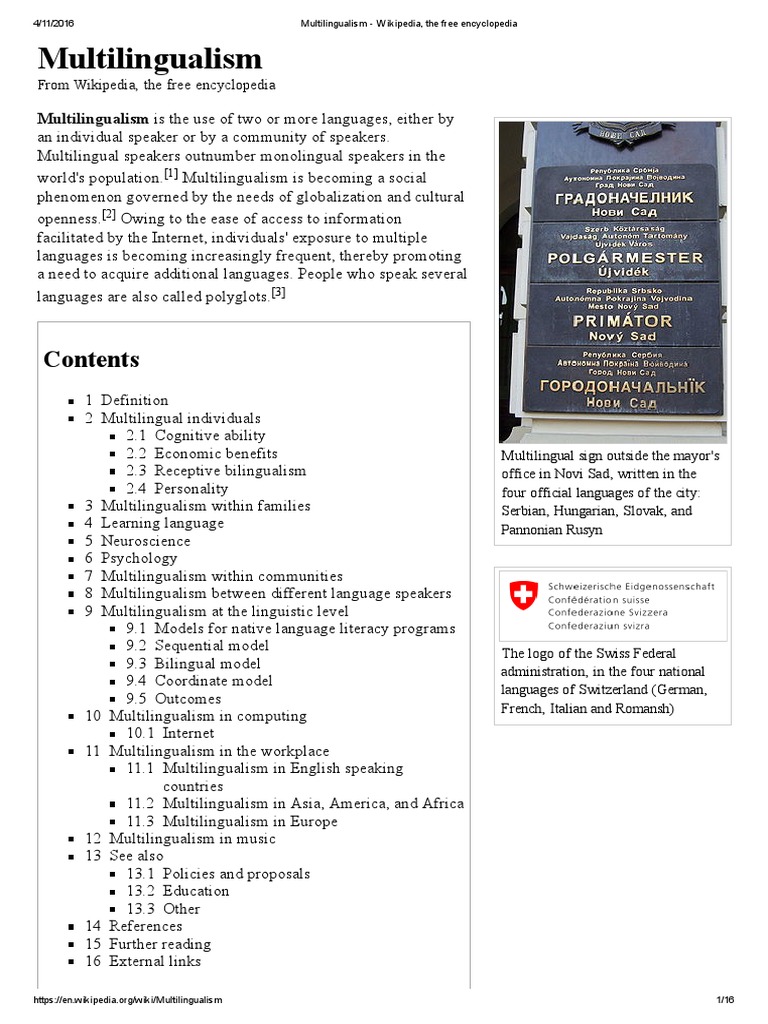 Understanding Multilingualism Today | PDF | Language Arts & Discipline ...