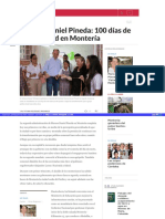 Marcos Daniel Pineda: 100 Días de Continuidad en Montería