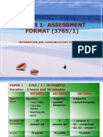 Paper 1 - Assessment Format (3765