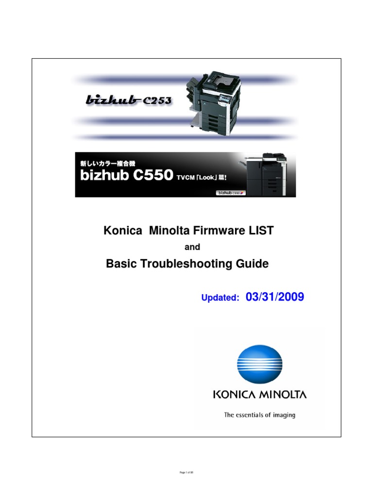 Konica Minolta FIRMWARE List PDF Remote Desktop Services Usb