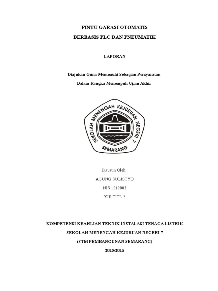 Agung Sulsityo Xiii Titl 2 Ta Plc Pintu  Garasi  Otomatis 