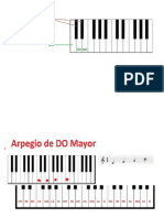 Diagrama de algunos acordes en Piano