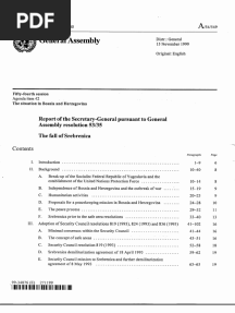 UN Report On The Fall of Srebrenica (Srebrenica Genocide)